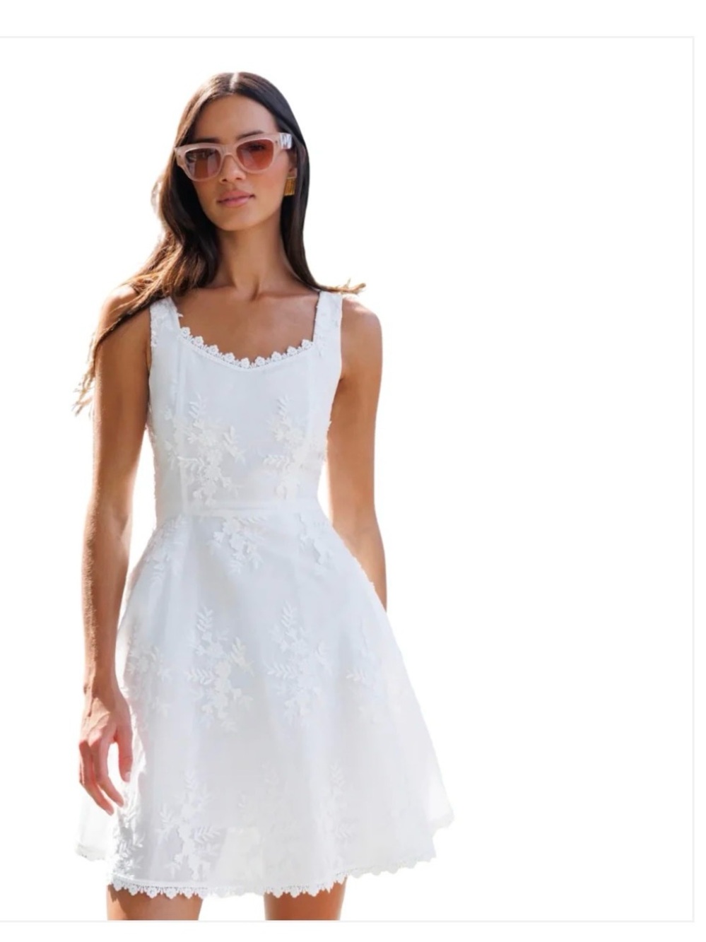 Generation Love White Lace Mini Sundress